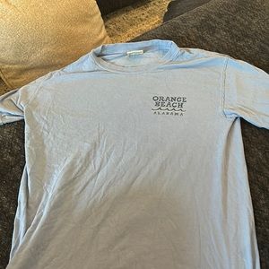 comfortable blue tee shirt from orange beach